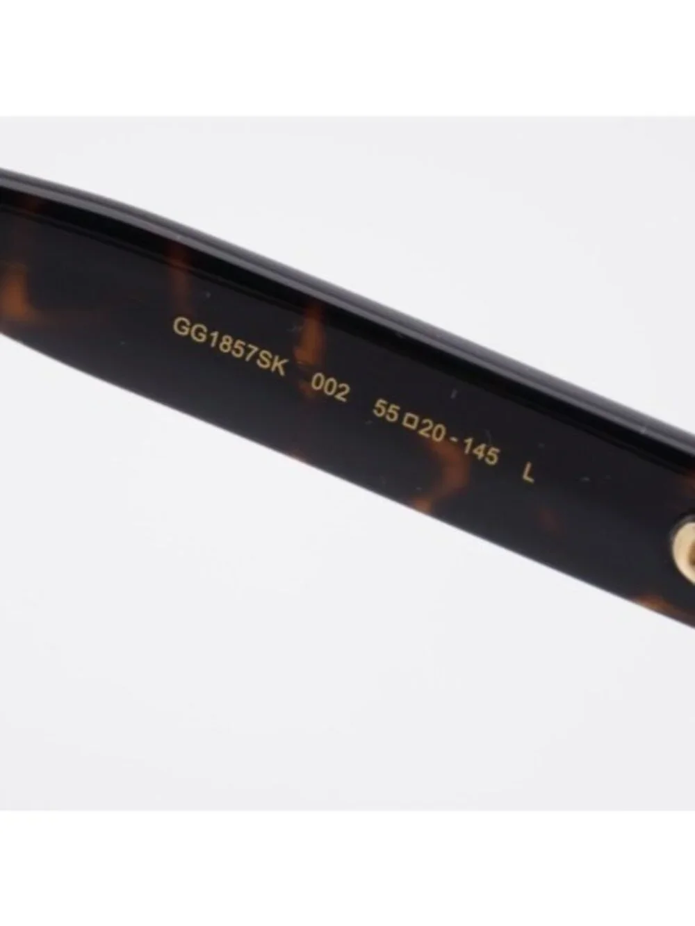 Gucci GG1857SK 002 Sunglasses Havana Square Frame, Green Lenses